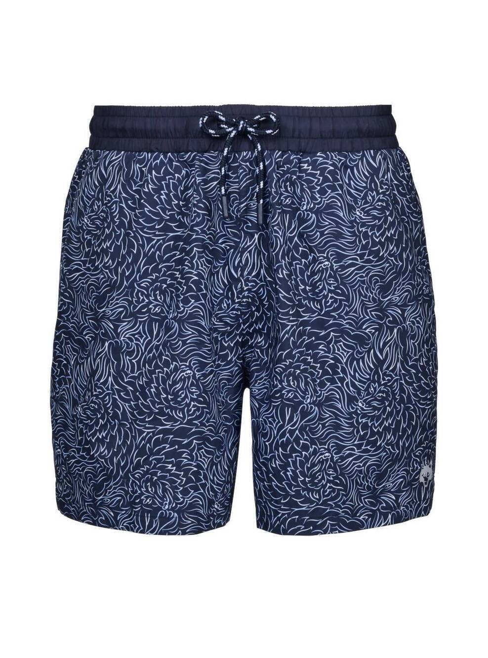 NEW GREYSON CLOTHIERS men's den of thieves torch swim short in maltese blue